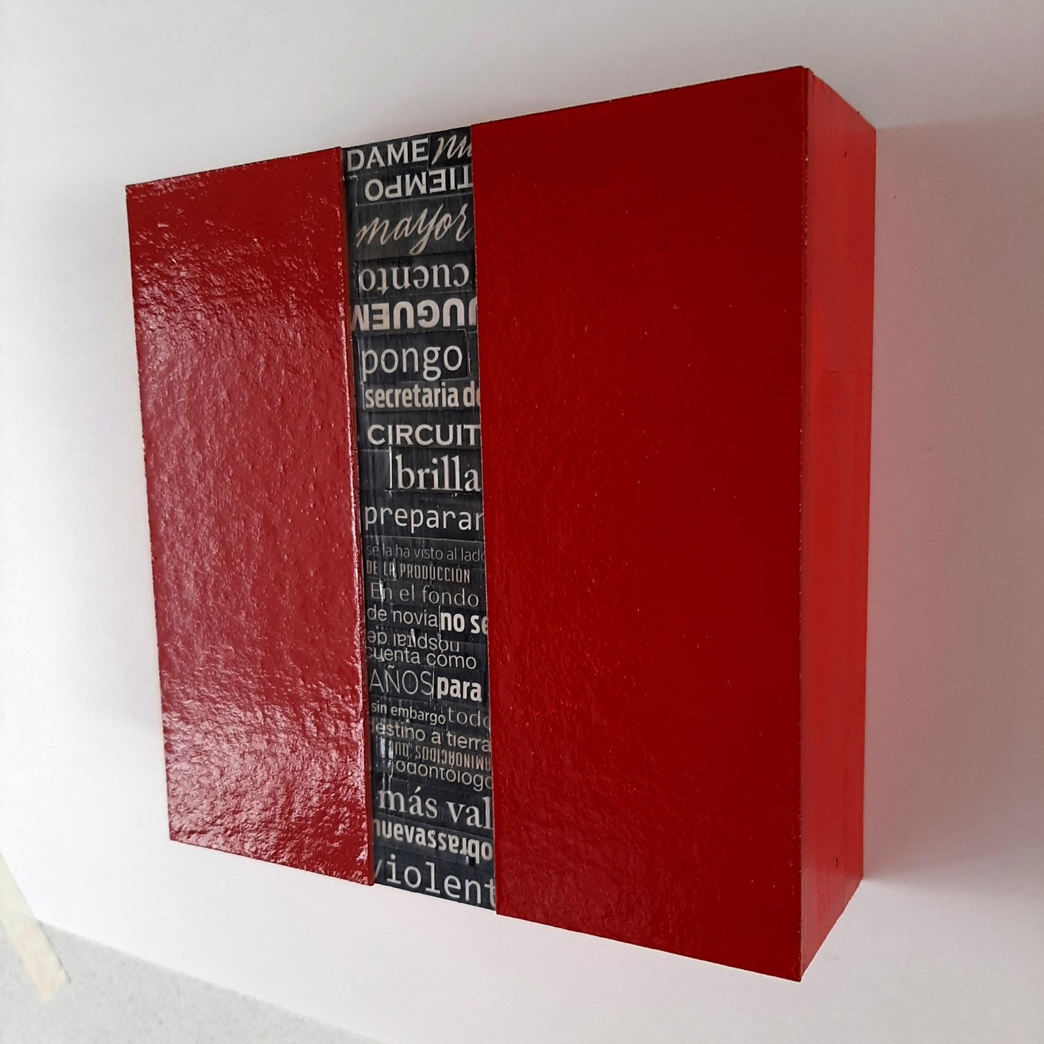 Pintura y collage s/madera. En Colección Privada. Alta Gracia, Cba., Arg. 