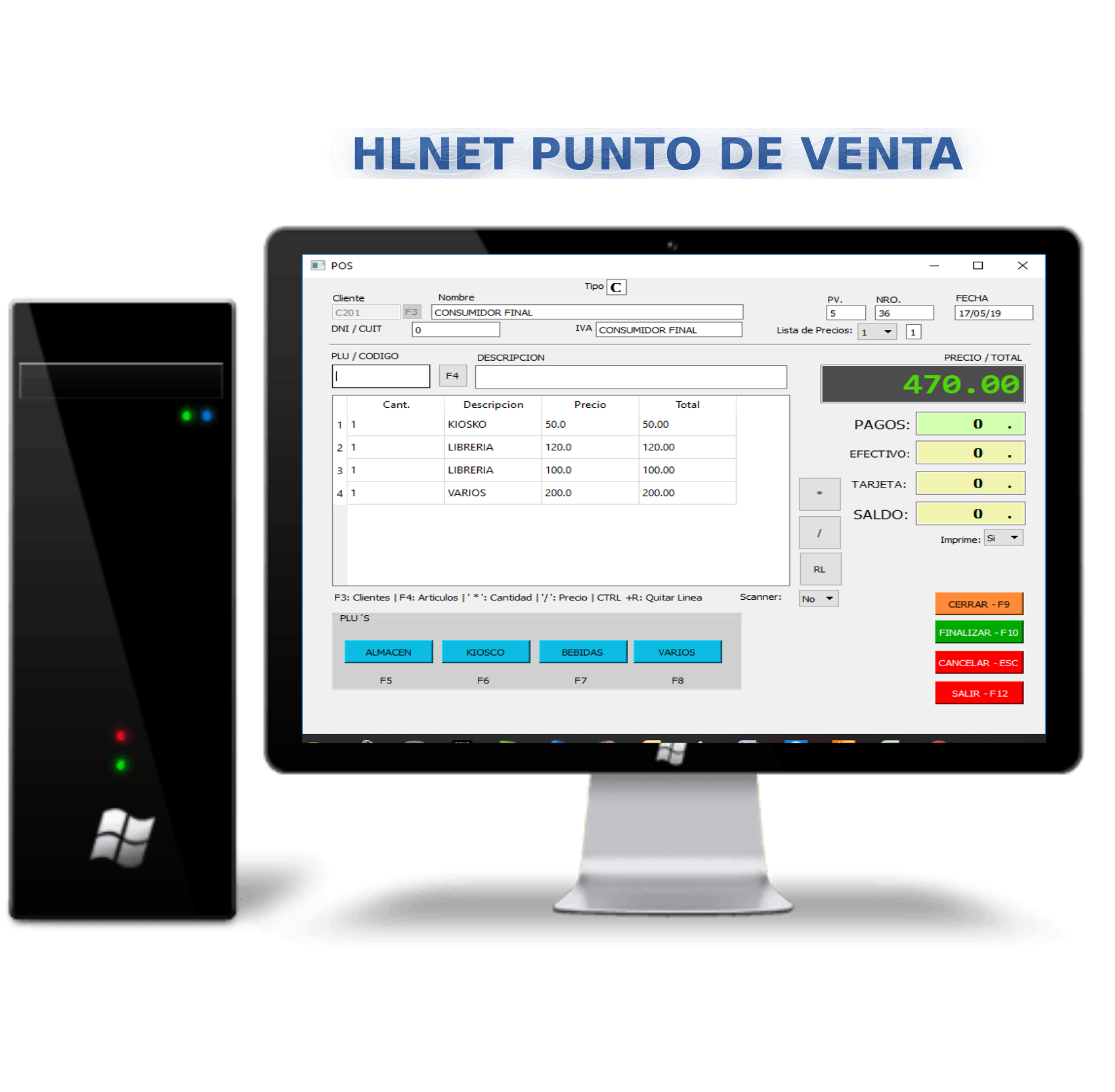 Software Programa POS , Ventas, stock, caja