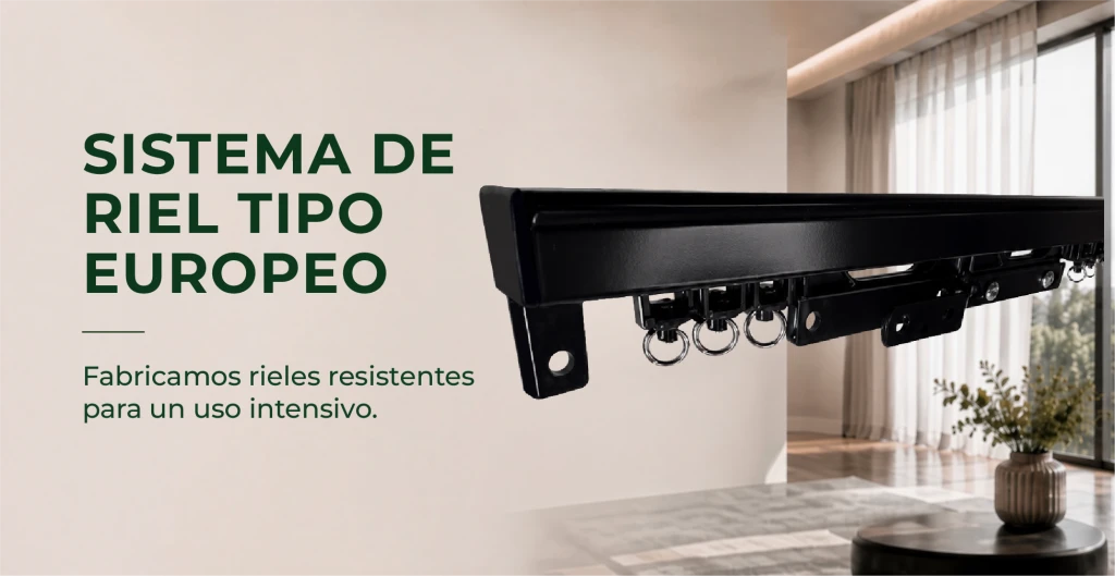 Sistema de riel tipo europeo.