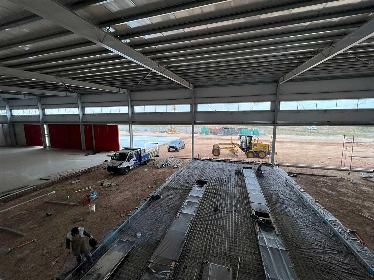Pisos para pesados y desarrollo de sector de fosas