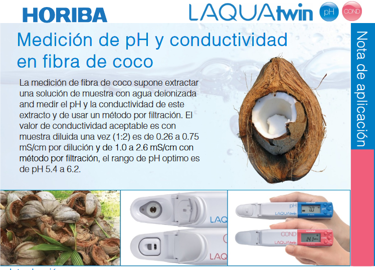 Medicion LAQUATWIN pH coco