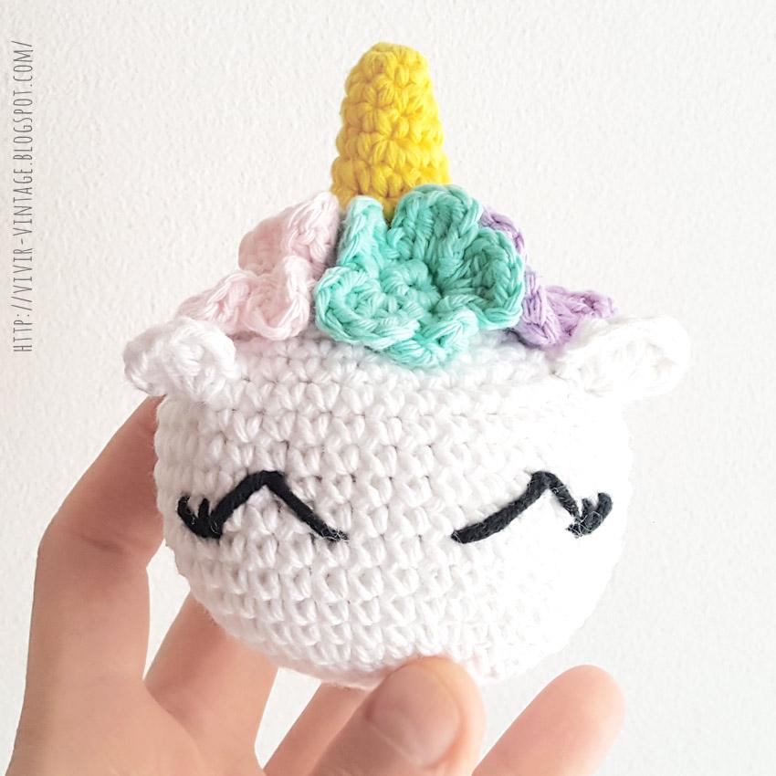 Como tejer un encantador super mini unicornio (amigurumi/crochet) Patrón gratuito!! Fácil y rapidísimo! (Incluye videotutorial)
