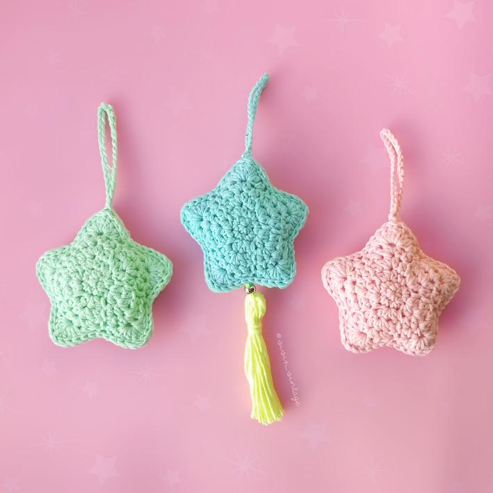Como tejer en crochet un hermoso colgante con estrella - Incluye fototutorial y patrón gratis!! 