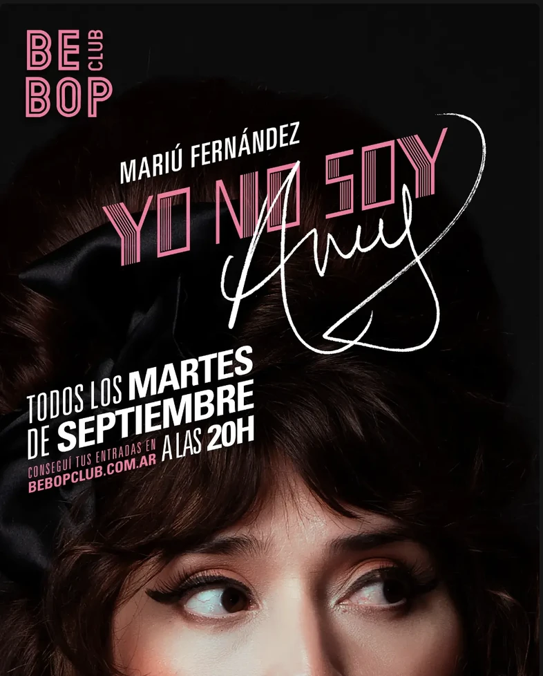 Mariú Fernandez vuelve con Yo no soy Amy, los martes en Bebop Club