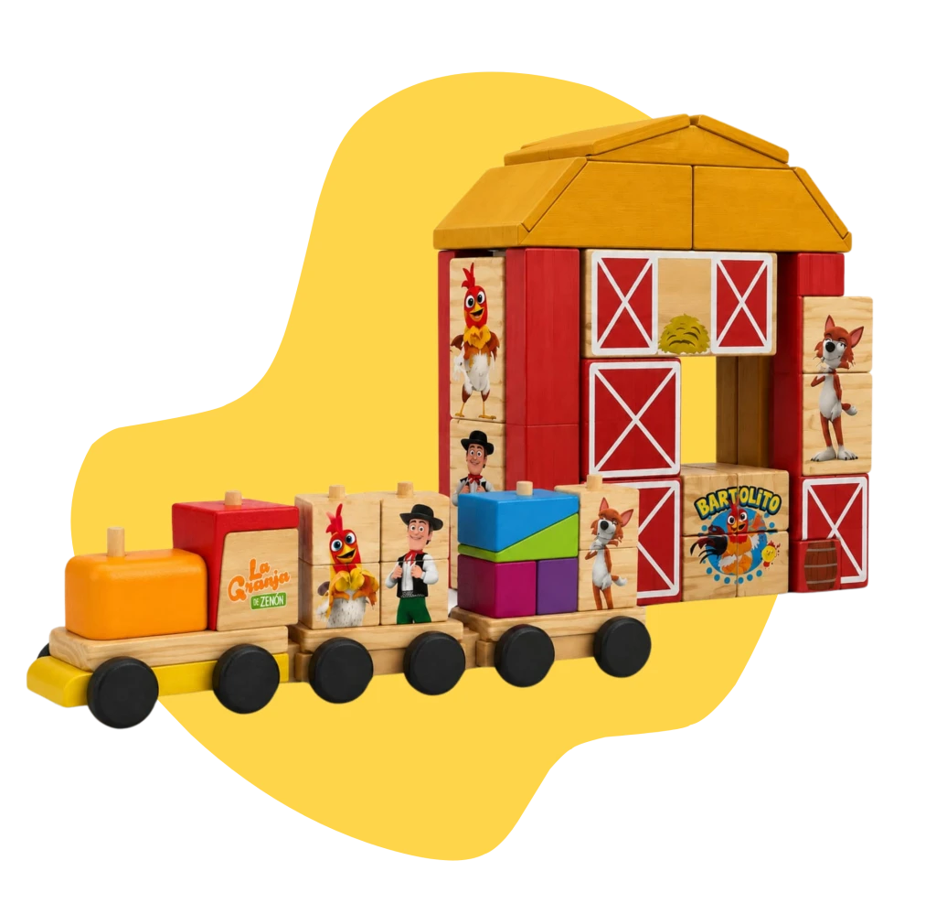 Set de juguetes de madera artesanales para niños