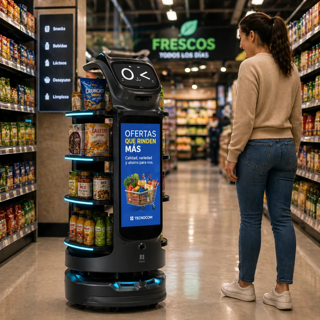 Bella robot de promoción