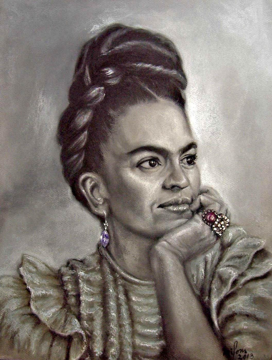 Pastel tiza sobre papel, 58x44cm.