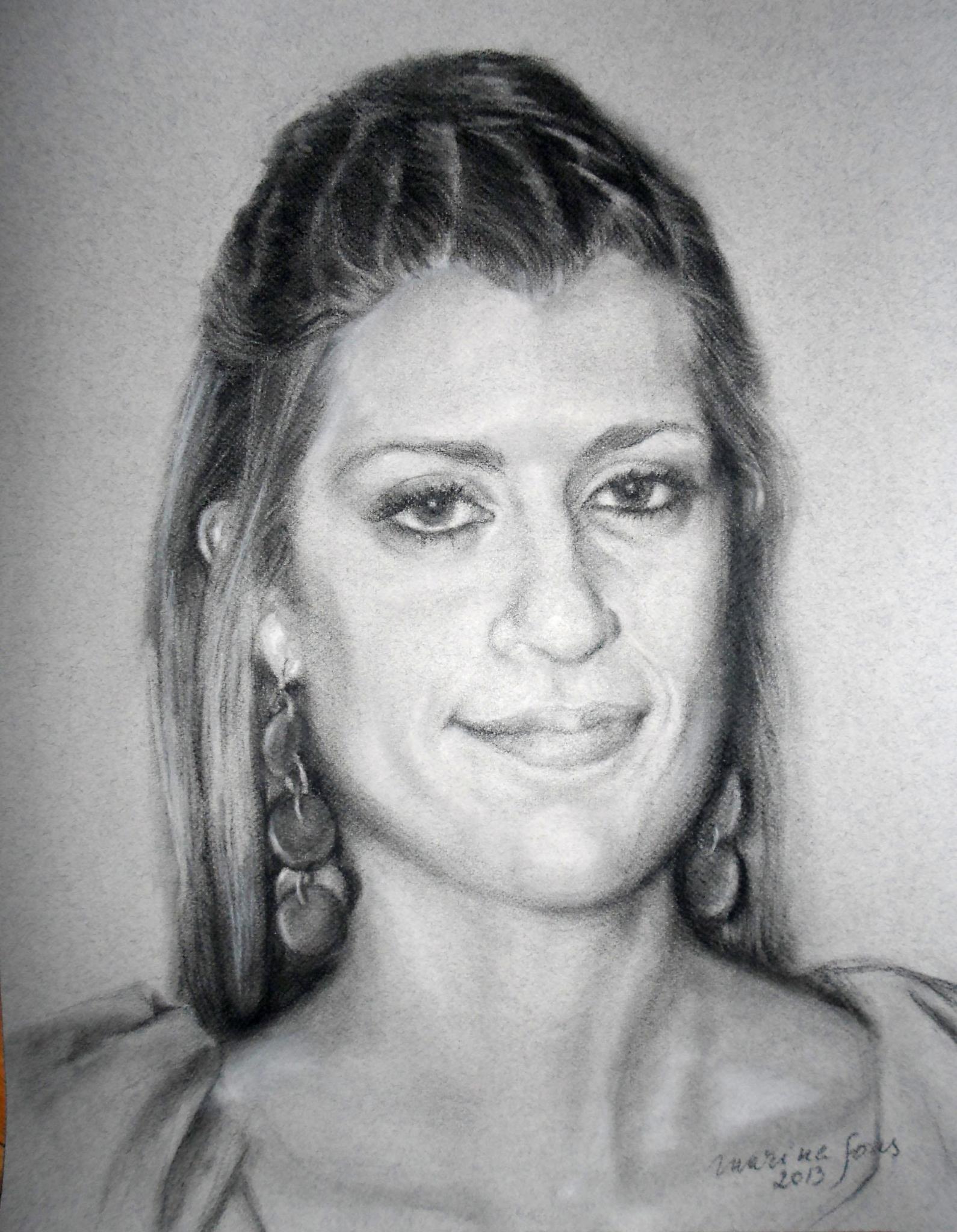 Lápiz carbón, 70x50 cm. Colección privada.