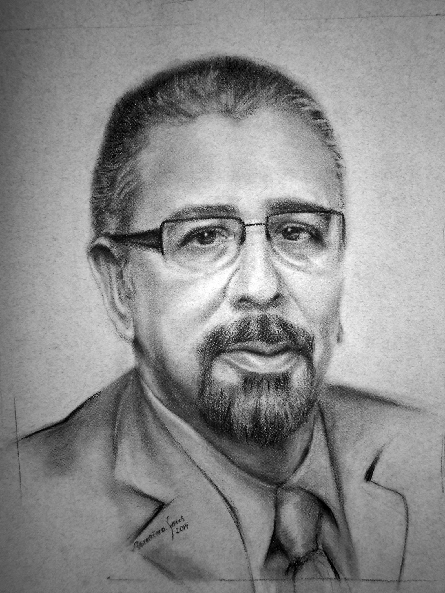 Lápiz carbón, 70x50 cm. Colección privada.