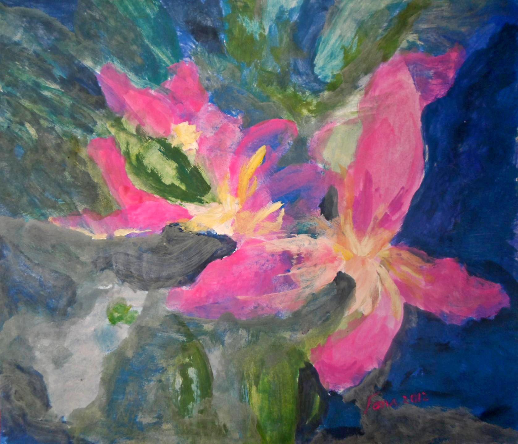 Aguada de témpera sobre papel, 30x35cm