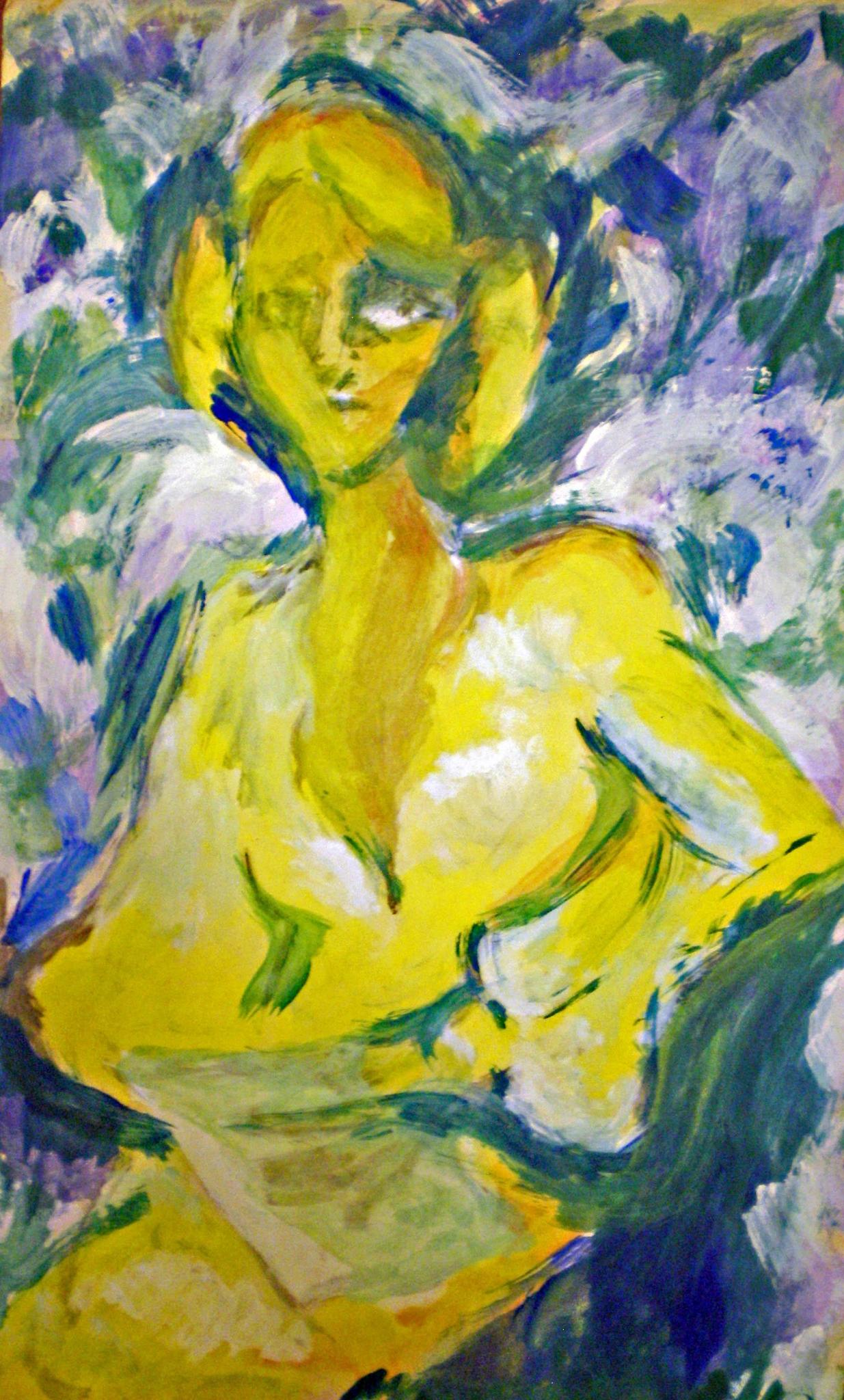 Aguada de témpera, 35x20 cm.