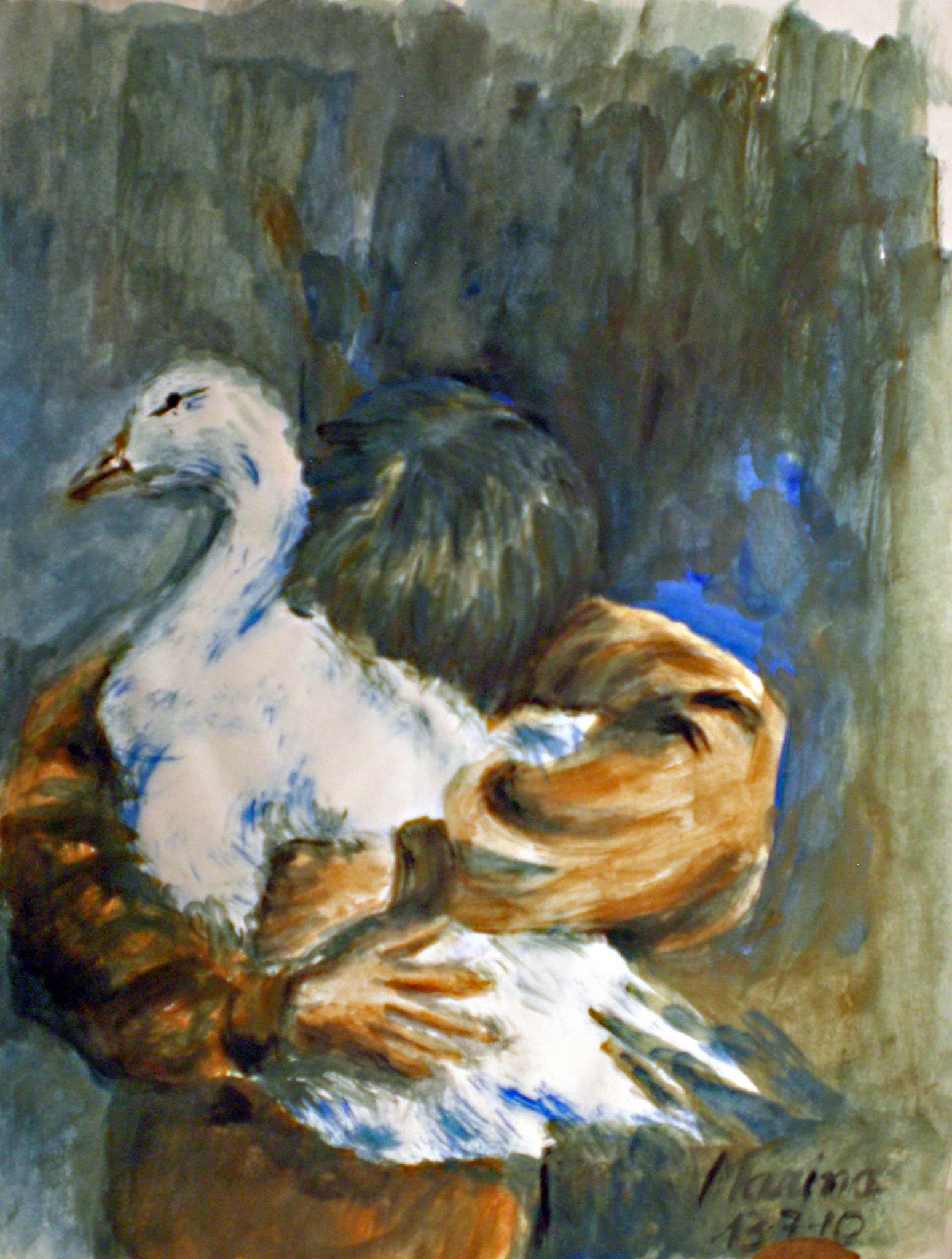 Aguada de témpera, 30x22 cm.