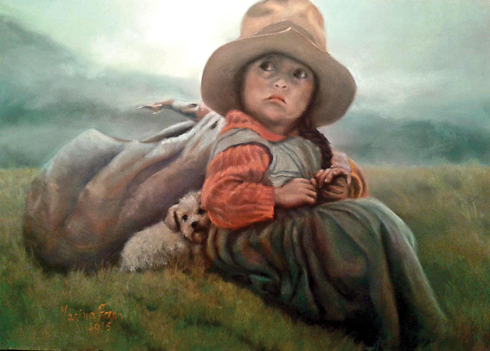 Pastel tiza sobre papel, 50x70cm