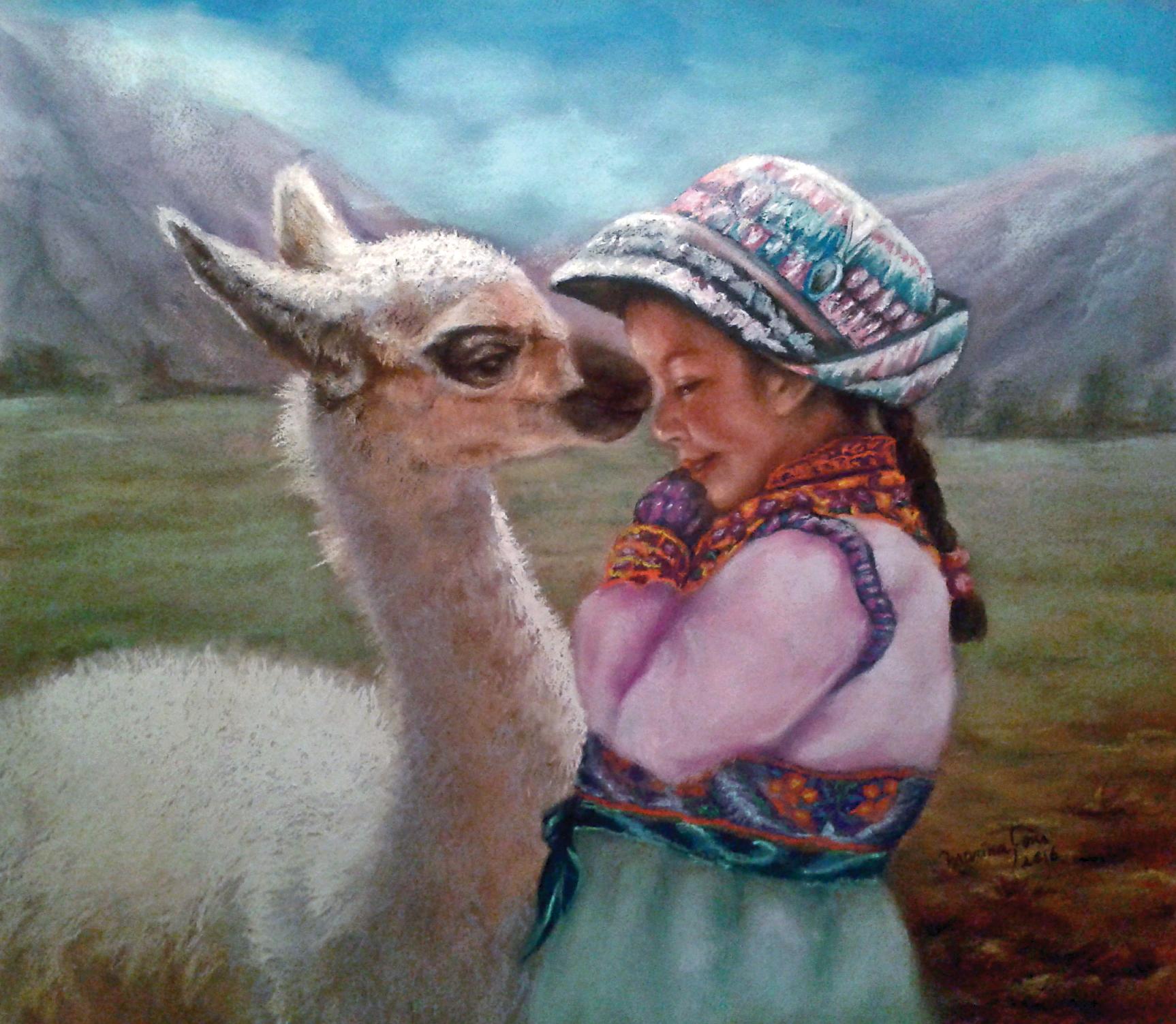 Pastel tiza sobre papel, 49x68cm