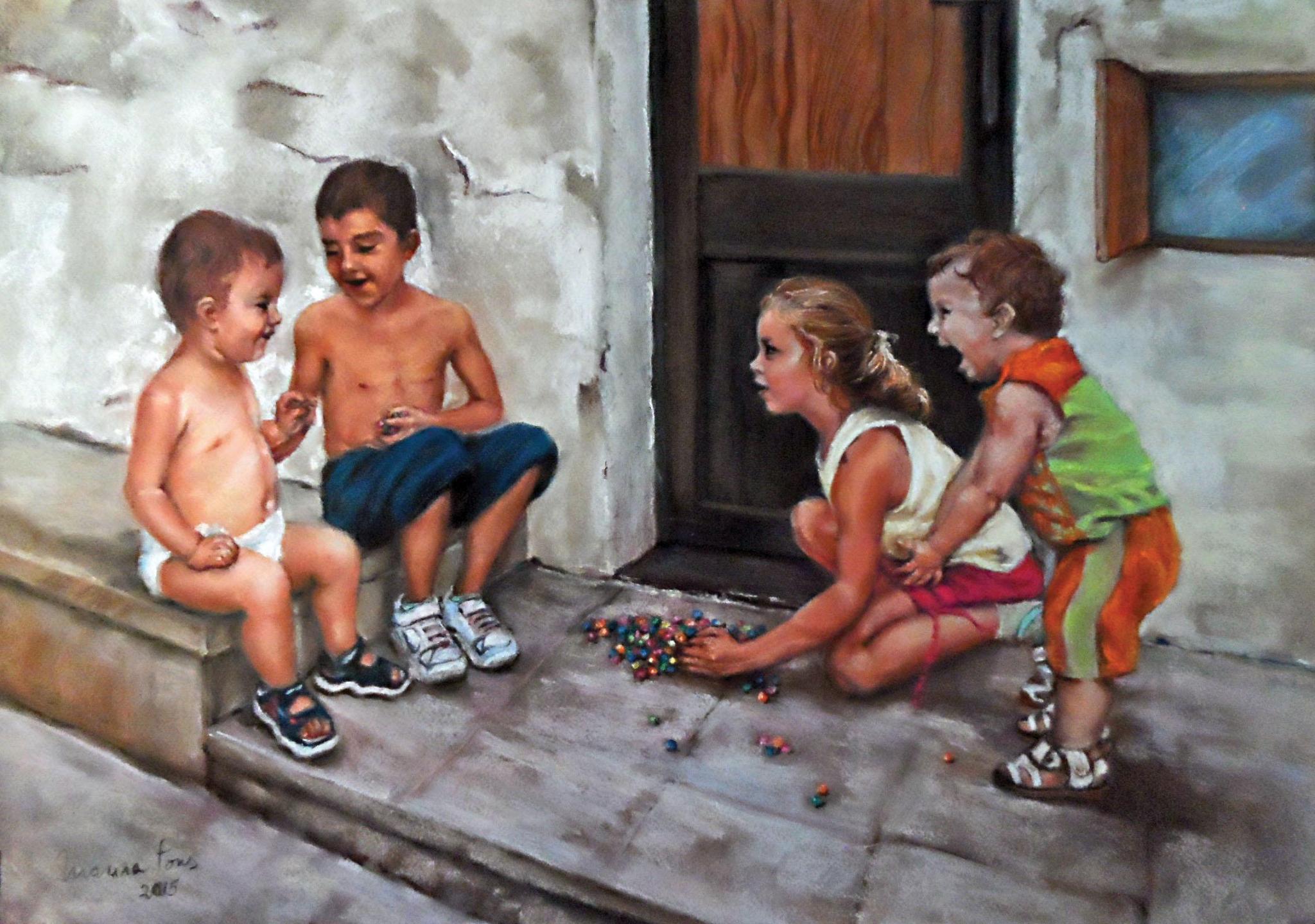 Pastel tiza sobre papel, 49x68cm