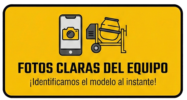 Enviamos fotos del equipo para que podamos verlo entero, el motor y detalles claros de qué tipo de máquina es