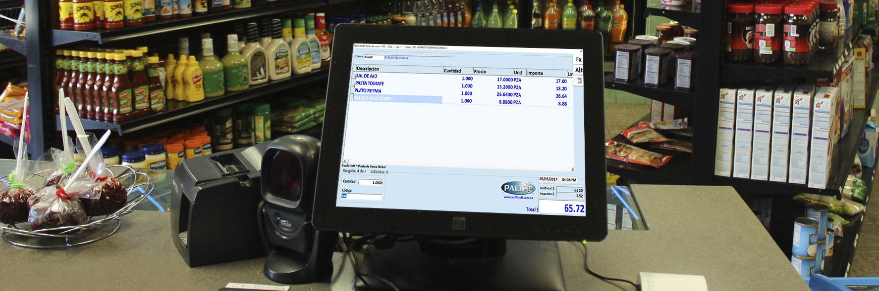 El Punto de Venta de Pacific Soft, cuenta con todas las funcionalidades para adaptarse a las operaciones, tanto de un establecimiento operado y administrado por su propio dueño, como a un corporativo que centraliza catálogos y políticas de precios y operación. Es la suite administrativa orientada a comercios al detalle, ya sea que operen como autoservicio o mostrador, que la mercancía se entregue en piso, caja, otra área, o que tengan uno o varios establecimientos.