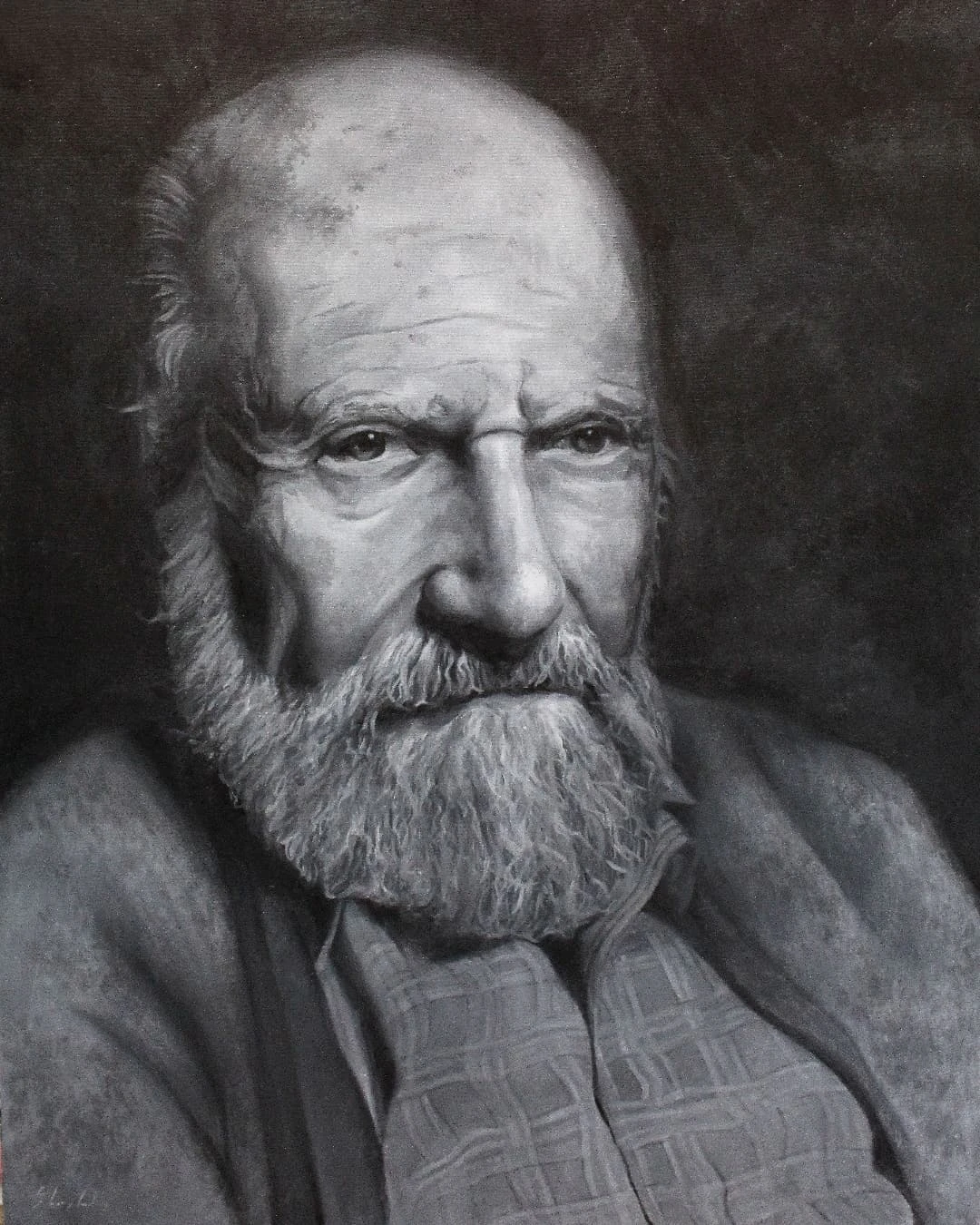 Winternitz - retrato académico (invierno 2021) óleo sobre lienzo 70 cm x 90 cm