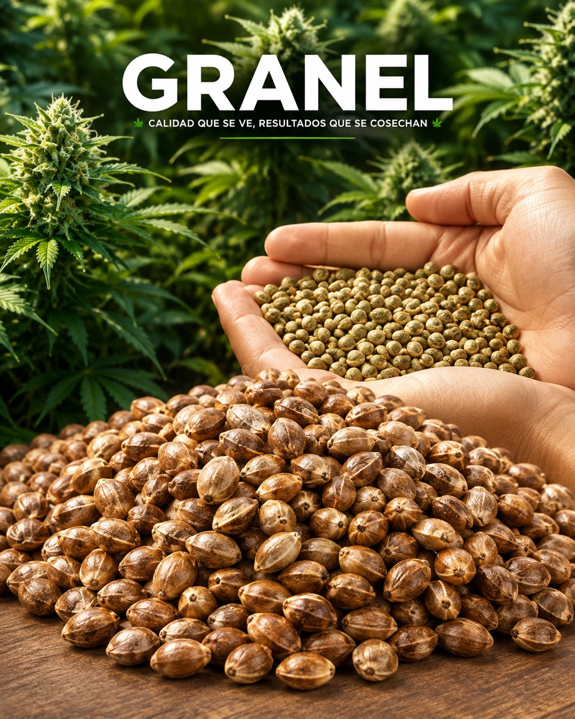 Semillas de cannabis premium en empaque