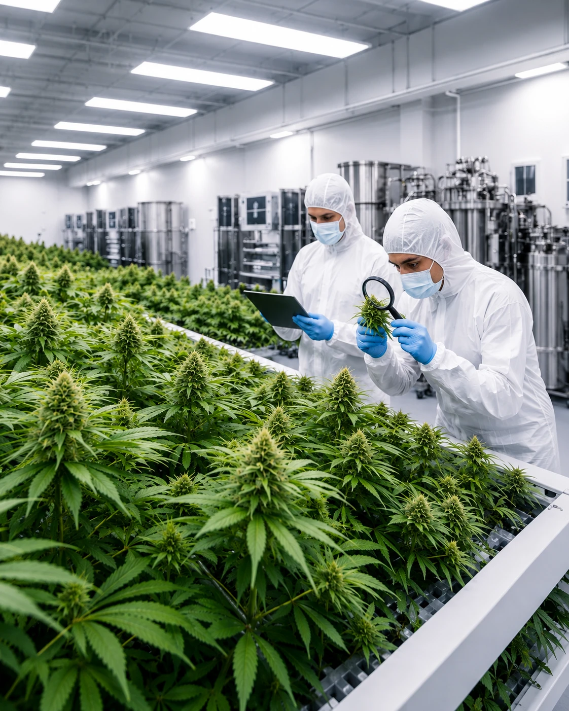 Selección de semillas de cannabis premium en laboratorio