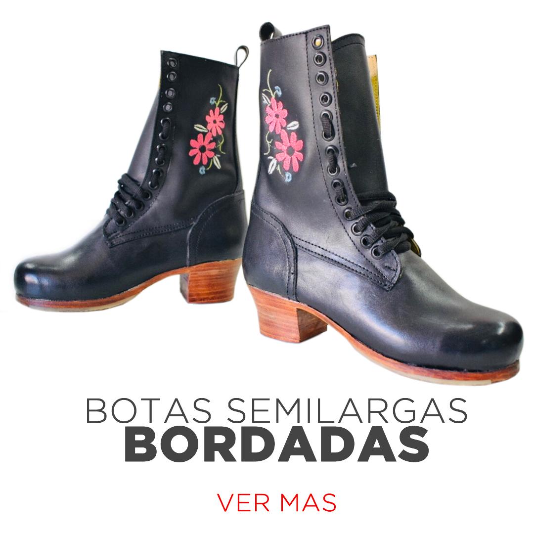 BOTA SEMILARGA BORDADA