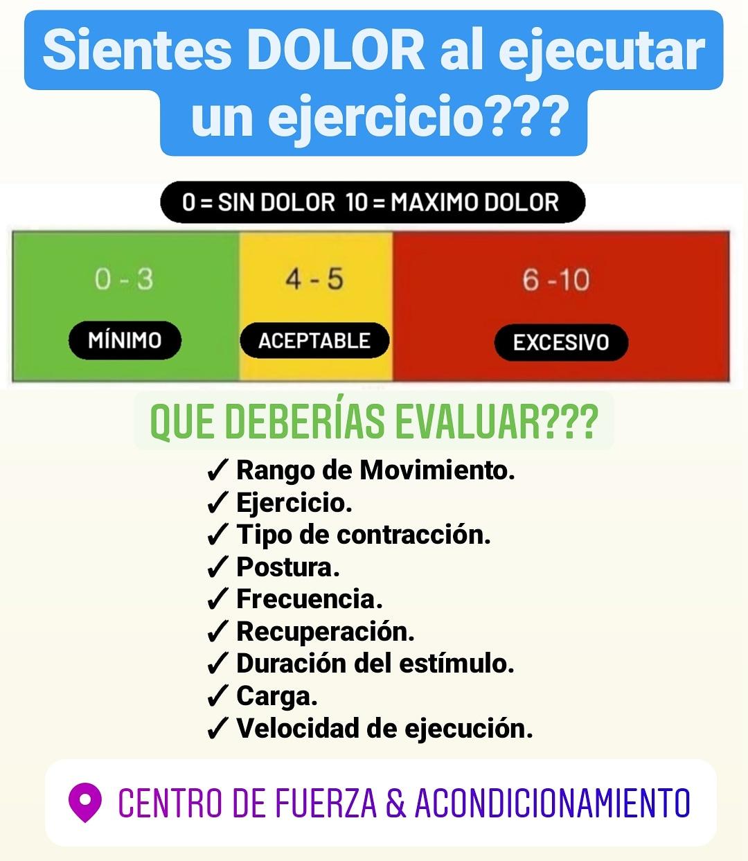 SIENTES DOLOR A EJECUTAR UN EJERCICIO?