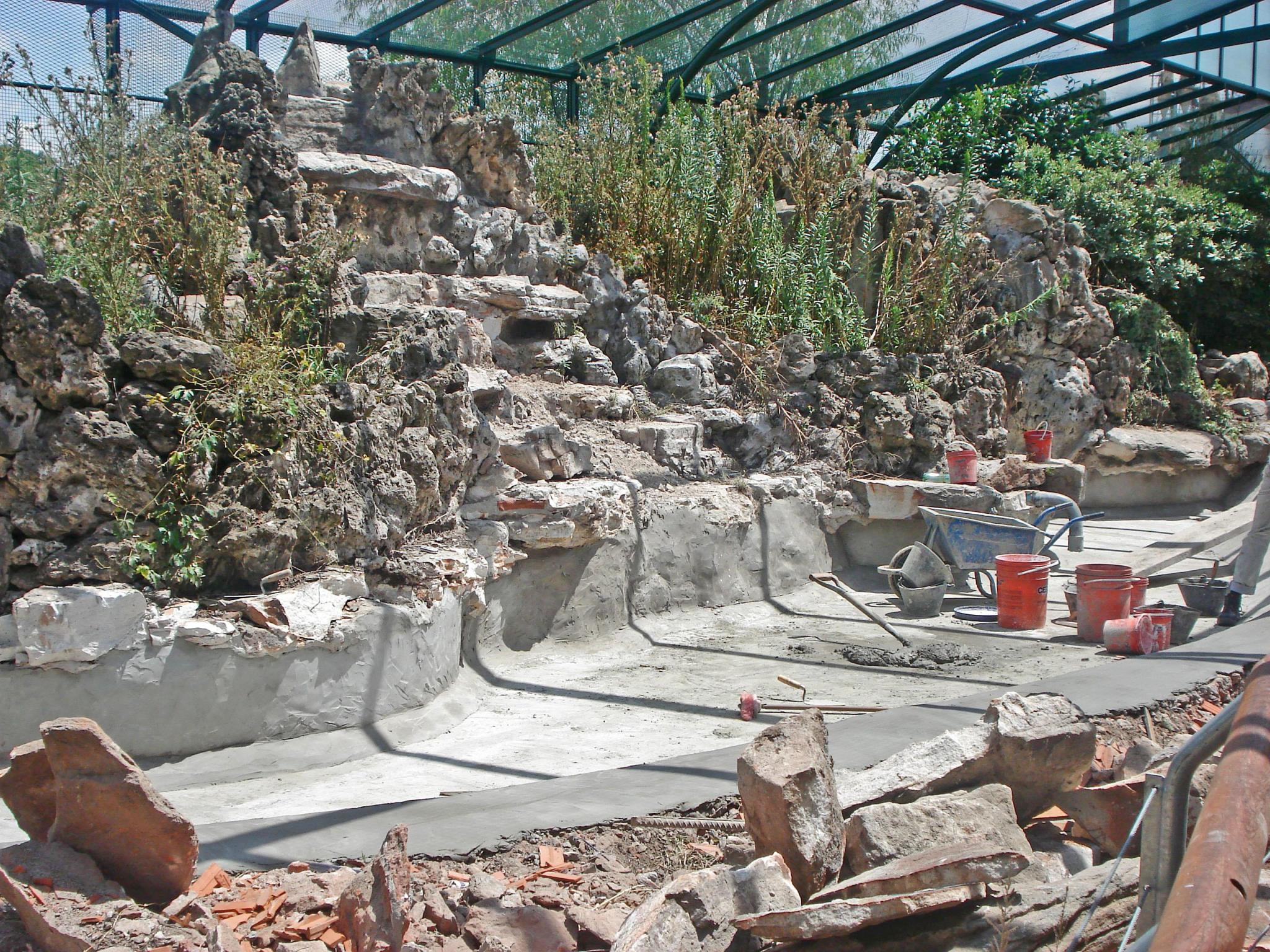Realización de ambiente para recinto de cacatúas.