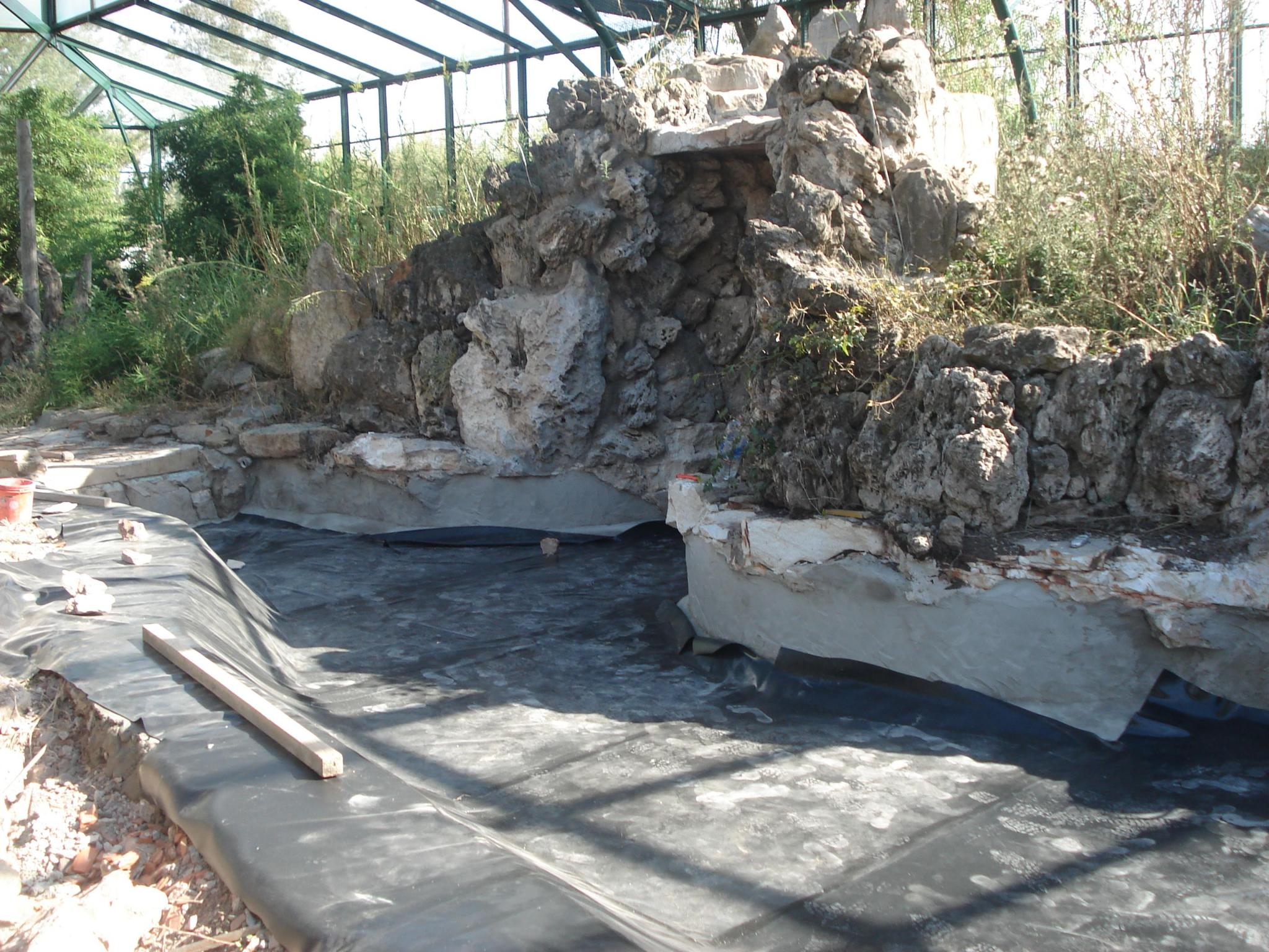 Realización de ambiente para recinto de cacatúas.