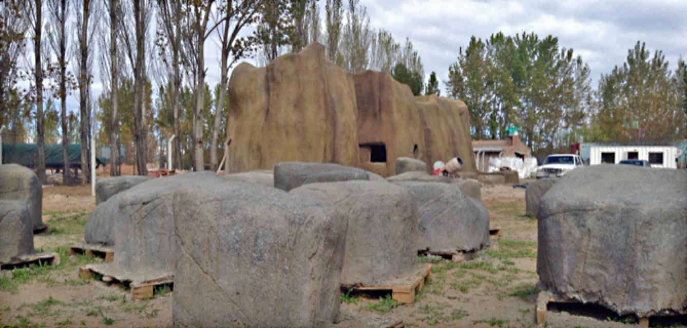 Realización de rocas.