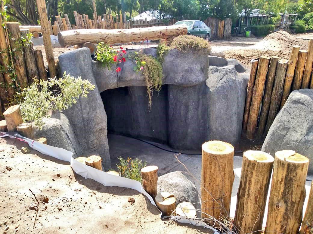 Realización de rocas y textura.