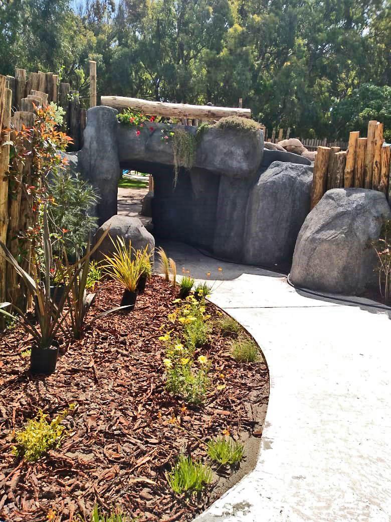 Realización de rocas y textura.