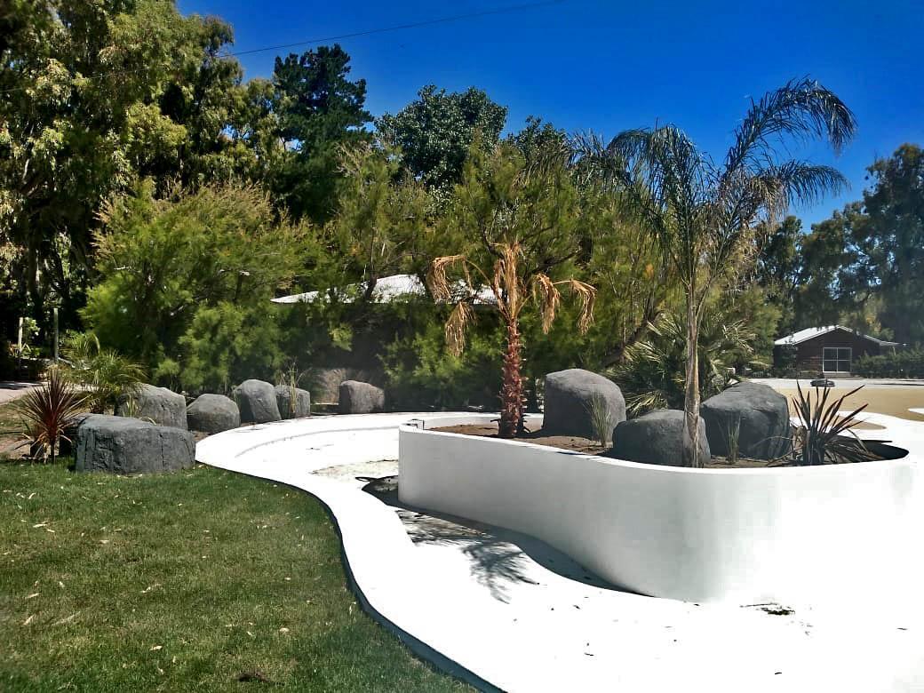 Realización de rocas artificiales.