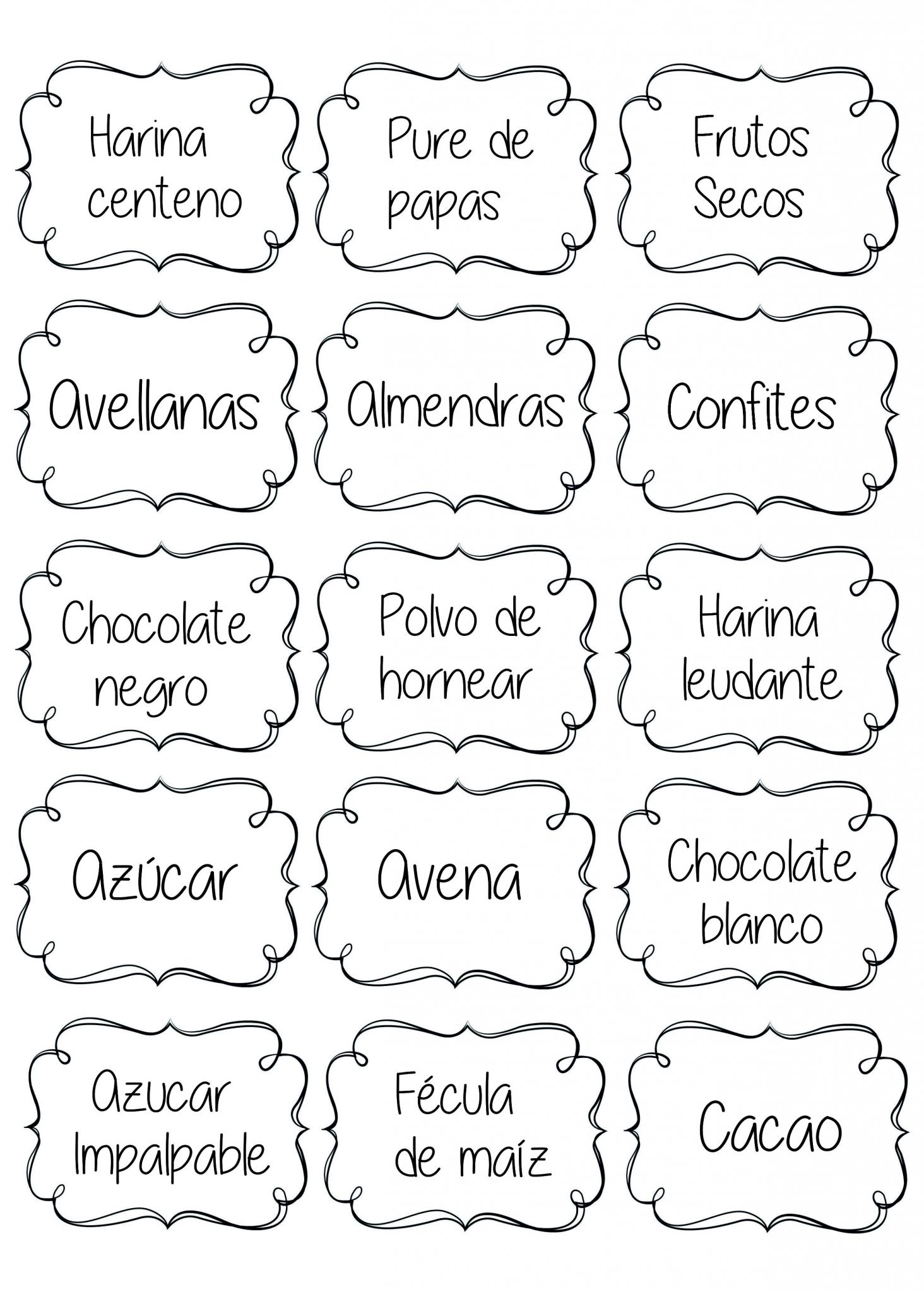 Stickers para condimentos