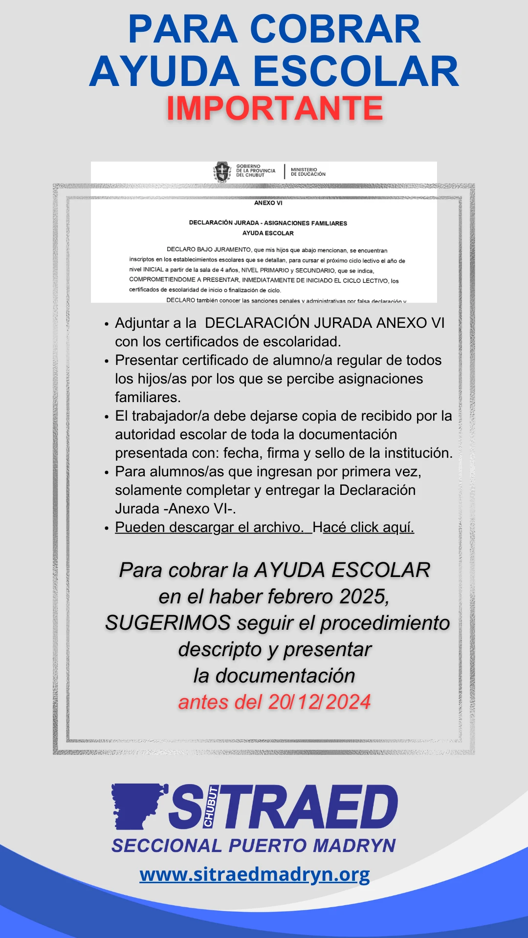 QUÉ DEBO HACER PARA COBRAR AYUDA ESCOLAR EN FEBRERO 2025?
