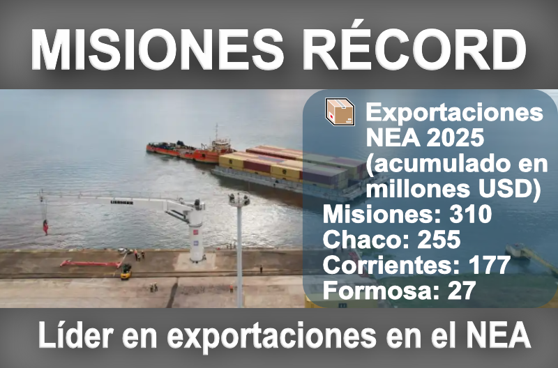 📈 Misiones rompe récord: acumula USD 310 millones en exportaciones en 2025