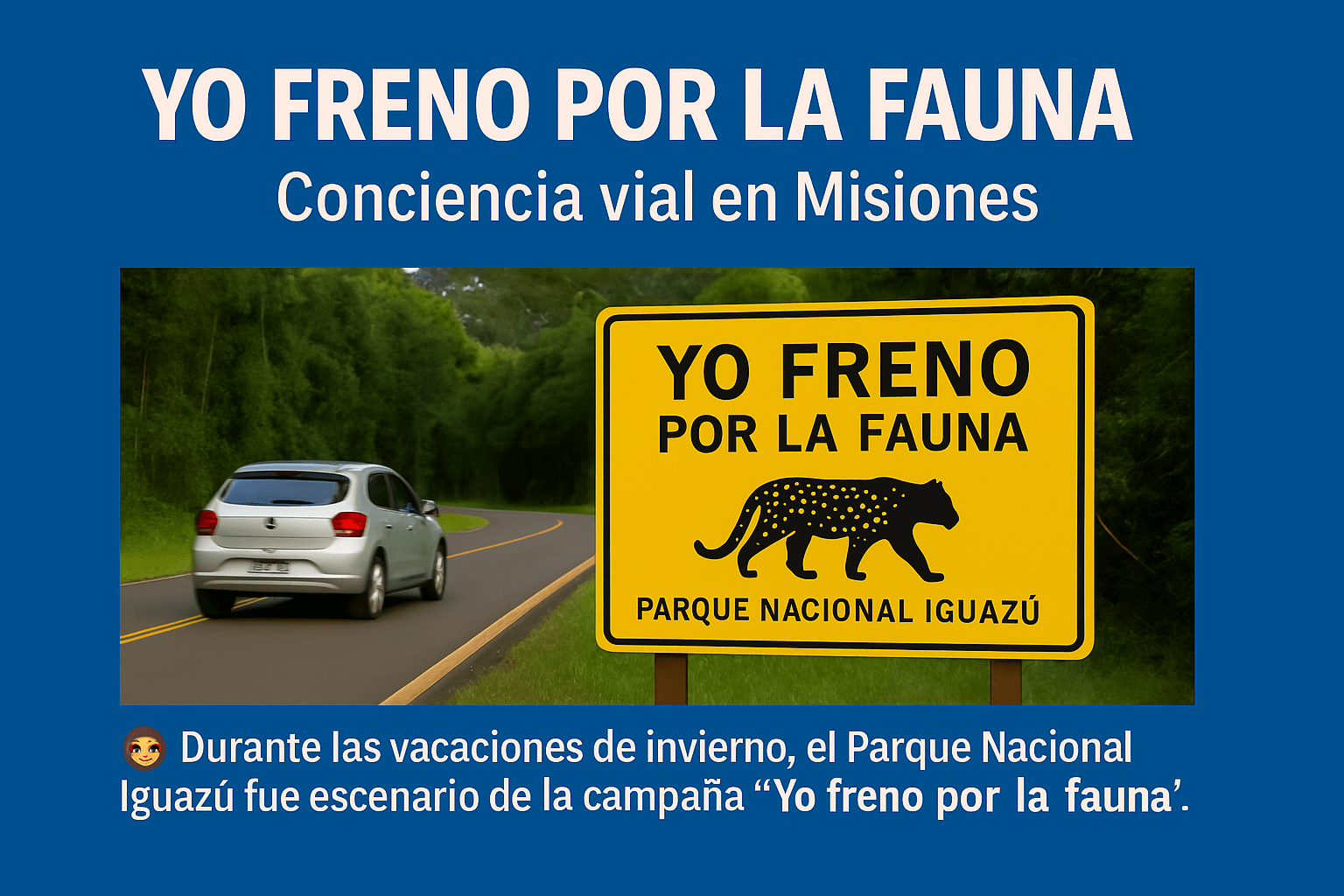 🐆 Misiones Consciente: "Yo Freno Por la Fauna" en el Parque Nacional Iguazú