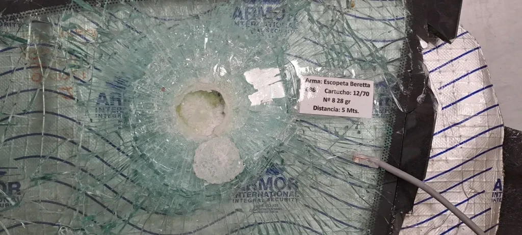 Pruebas de Balistica Parabrisas IUSE