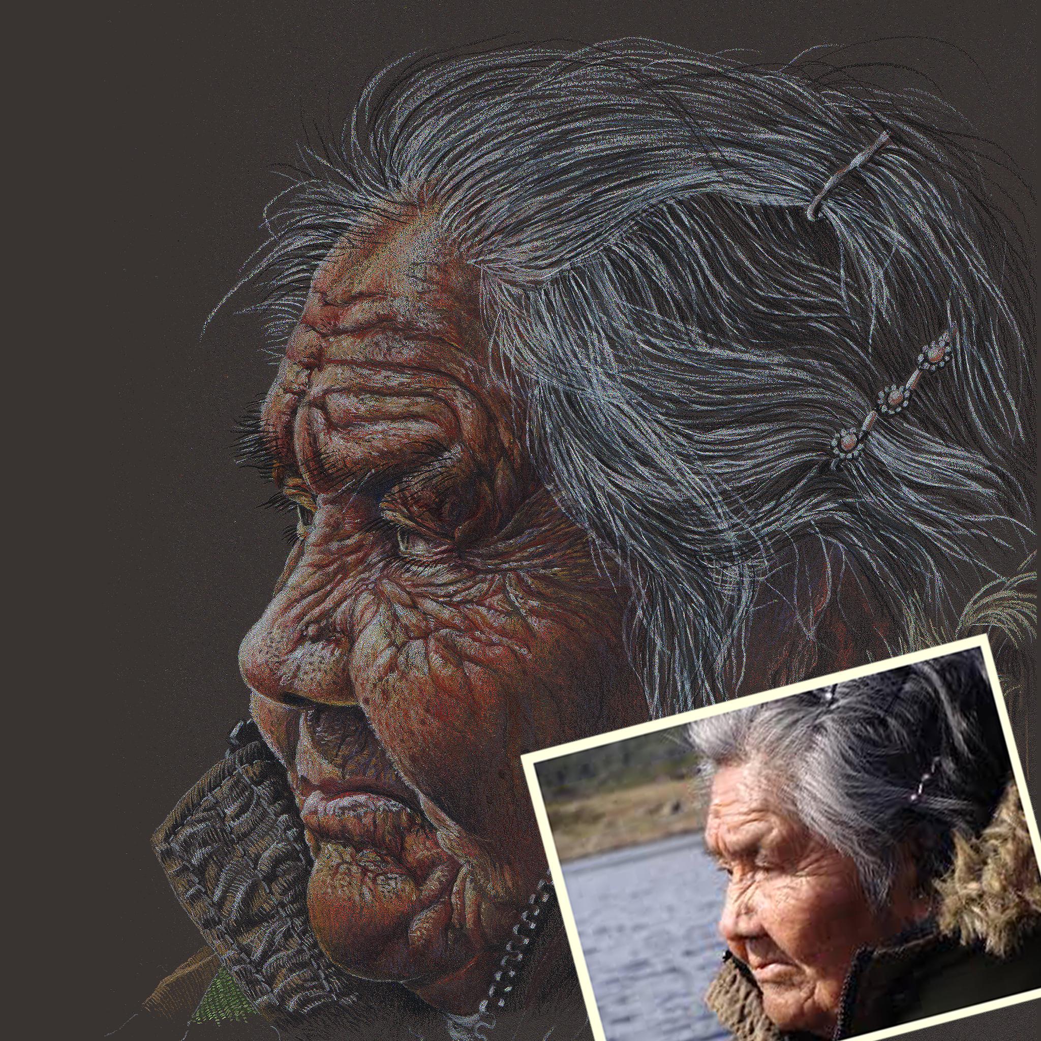 Cristina Calderón, anciana del pueblo Yámana