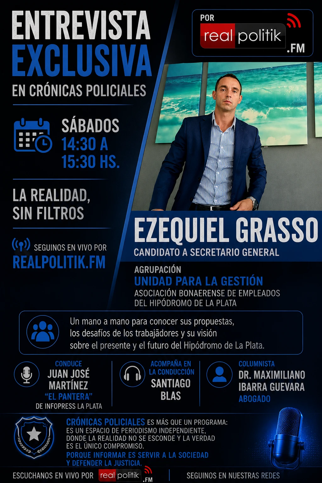 Ezequiel Grasso: la propuesta de Unidad para la Gestión para el Hipódromo de La Plata