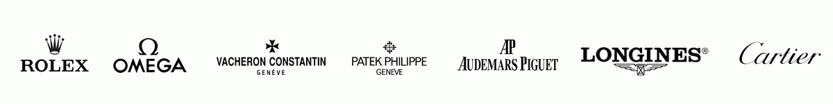 Rolex - Patek Phillippe - Audemars Piguet - Omega -Breitling - Vacheron Constantin - Longines.