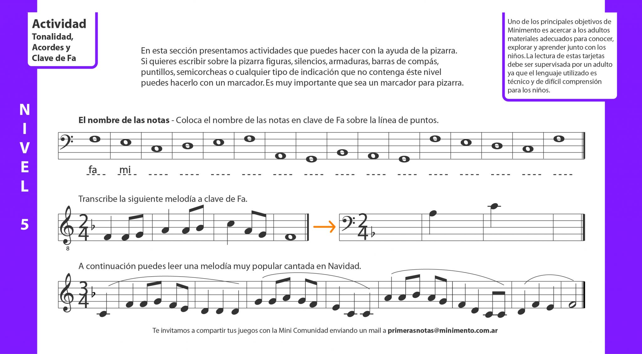 Primeras Notas Nivel 5