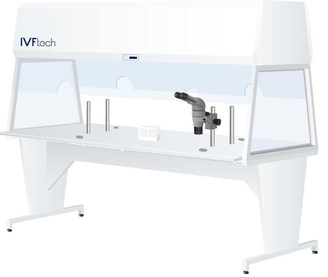cabina de flujo laminar para fiv