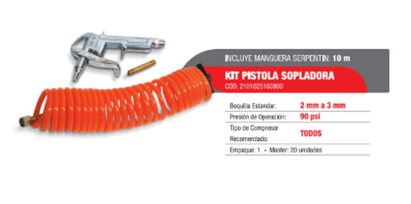 Kit pistola sopladora