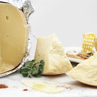 Grana padano. Verduras selladas
