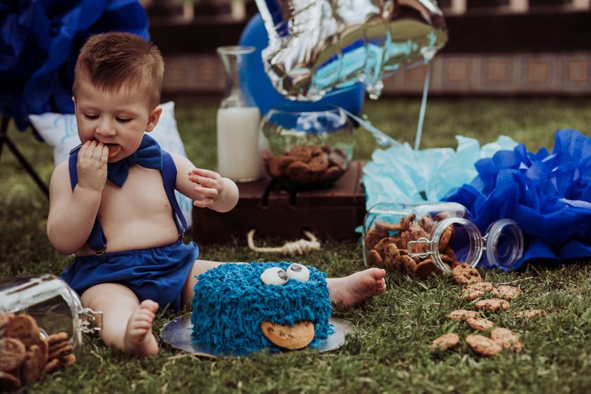 smash cake, pastel come galletas, quinta los monjes, bebe, fotografia de bebes, mac y liz