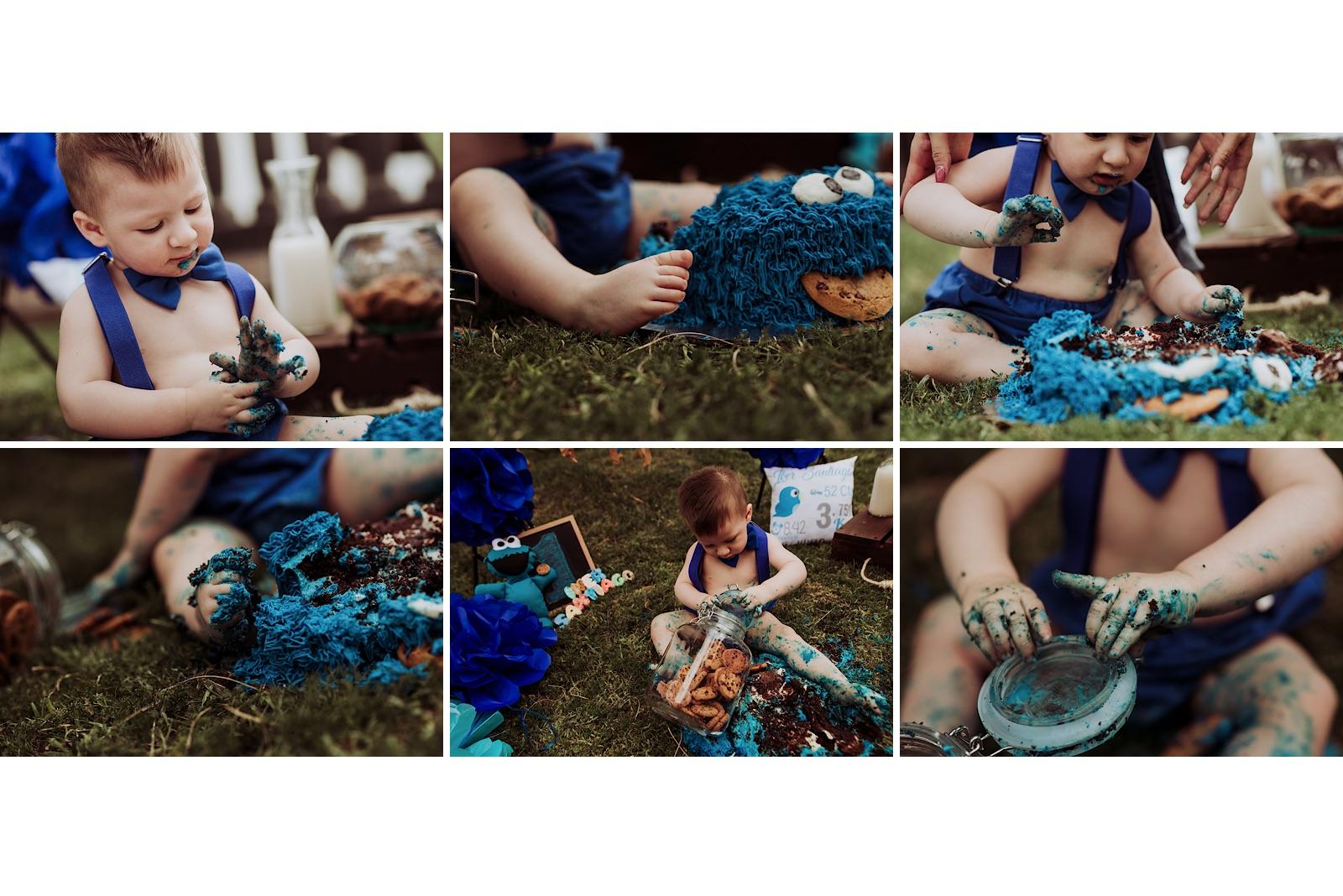 smash cake, pastel come galletas, quinta los monjes, bebe, fotografia de bebes, mac y liz