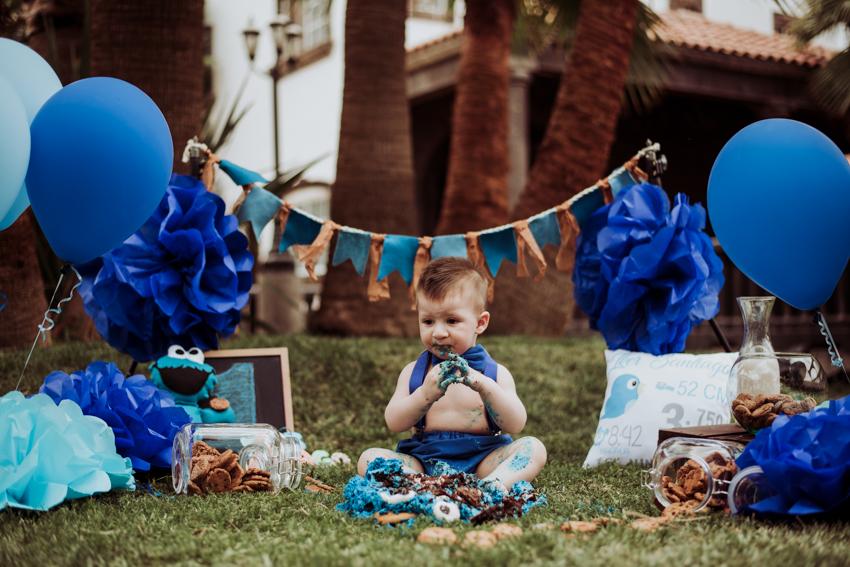smash cake, pastel come galletas, quinta los monjes, bebe, fotografia de bebes, mac y liz