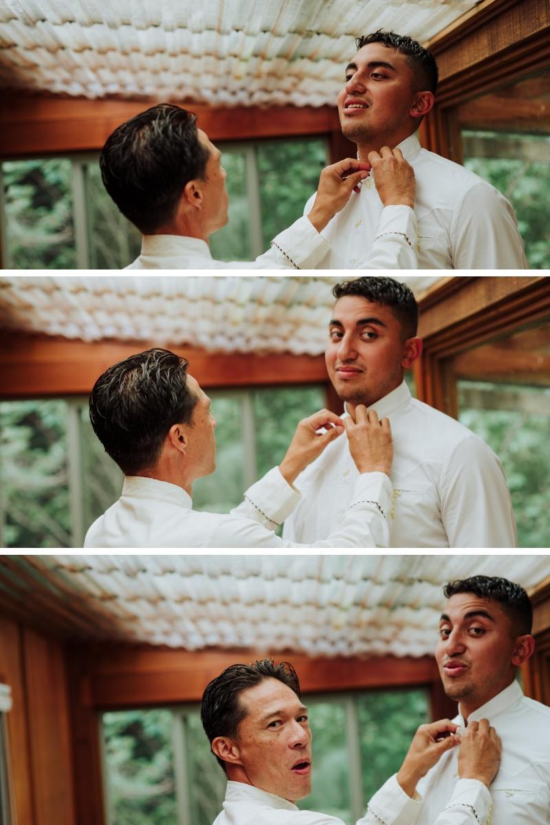 Boda seattle cabaña bosque padrinos novio