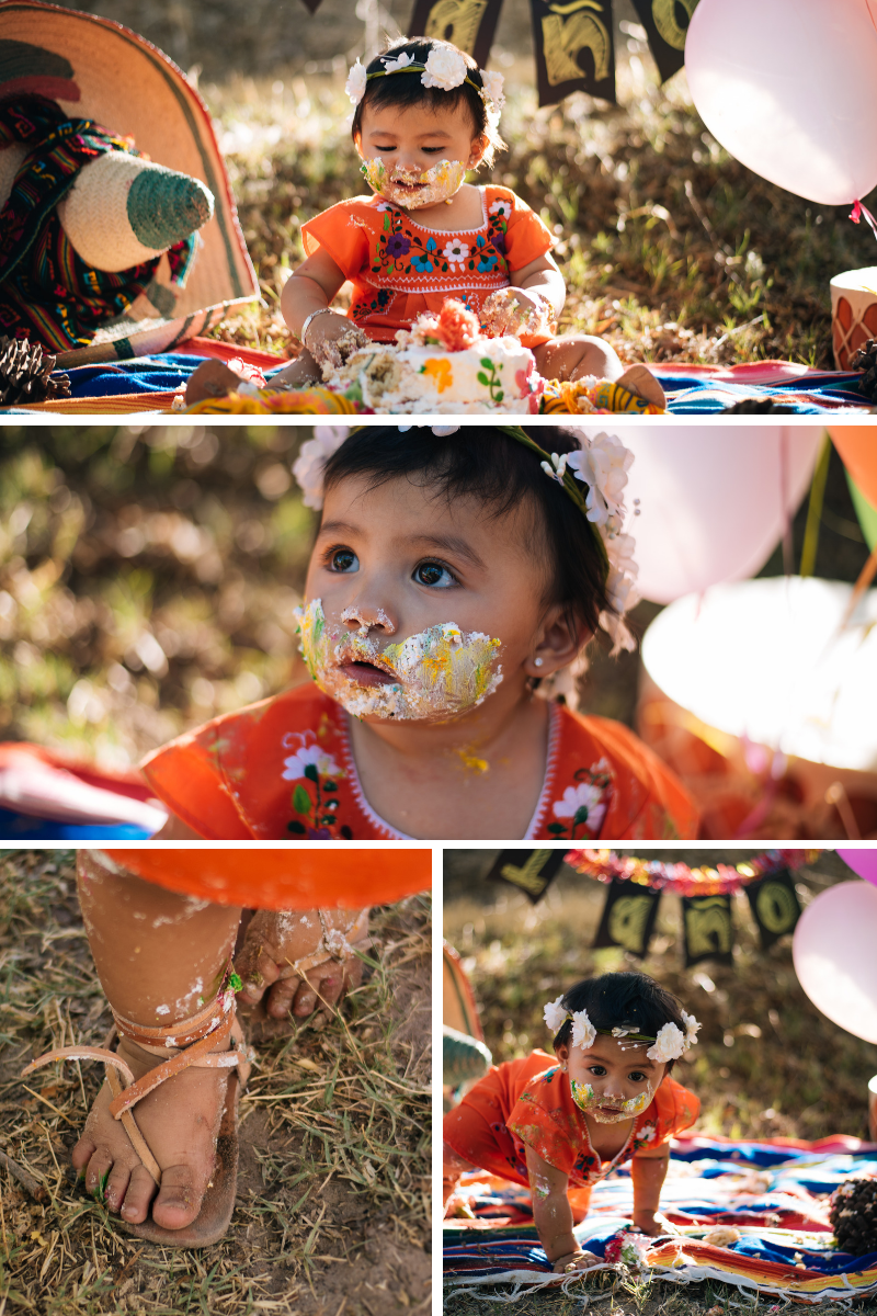 smash cake, smash cake mexicano, primer cumple, primer pastel