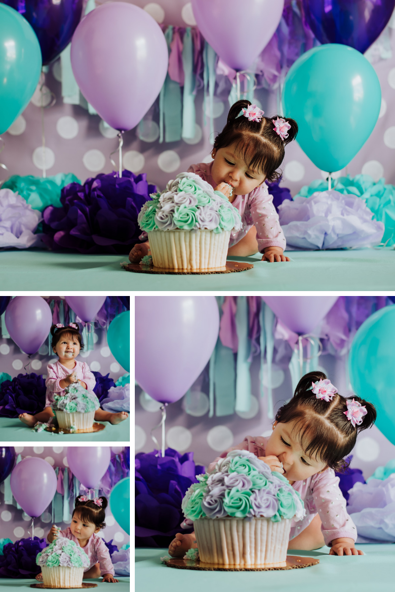 smash cake niña, bebe, primer cumpleaños, 